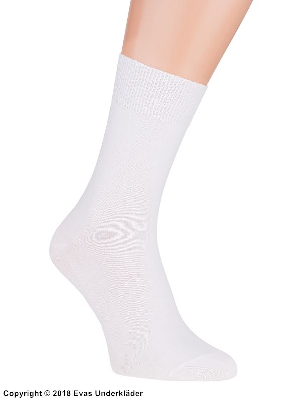 Unisex socks, non-restrictive cuffs